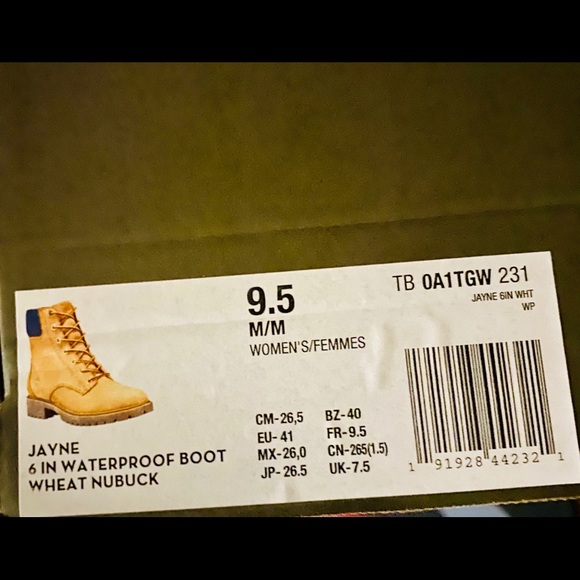 Timberland Jayne Women’s 6Inch Wheat Nubuck Boots - Picture 10 of 13